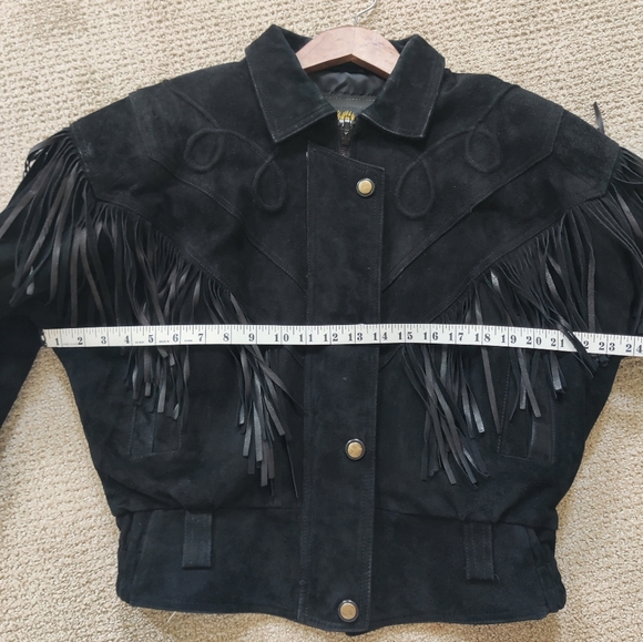 Vintage Hot Leathers Fringe Jacket - Size S - Picture 9 of 11